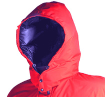 Icefall Down jacket (showing detachable hood)