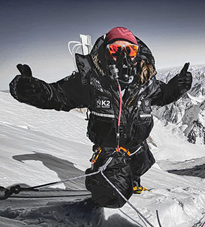 Mingma David Sherpa, 1st K2 Winter Ascent, PHD K Series Omega Down Suit