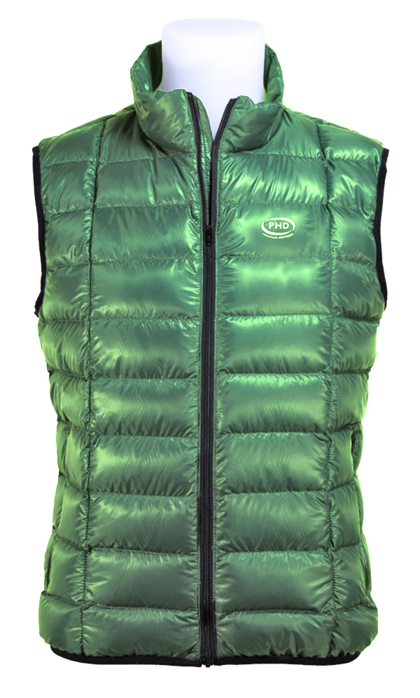 Wafer Down Vest in green Ultrashell Wafer Down Vest in green Ultrashell
