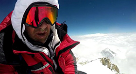 Horia Colibășanu, 1st Romanian to summit Kanchenjunga, in PHD Double Down Suit.