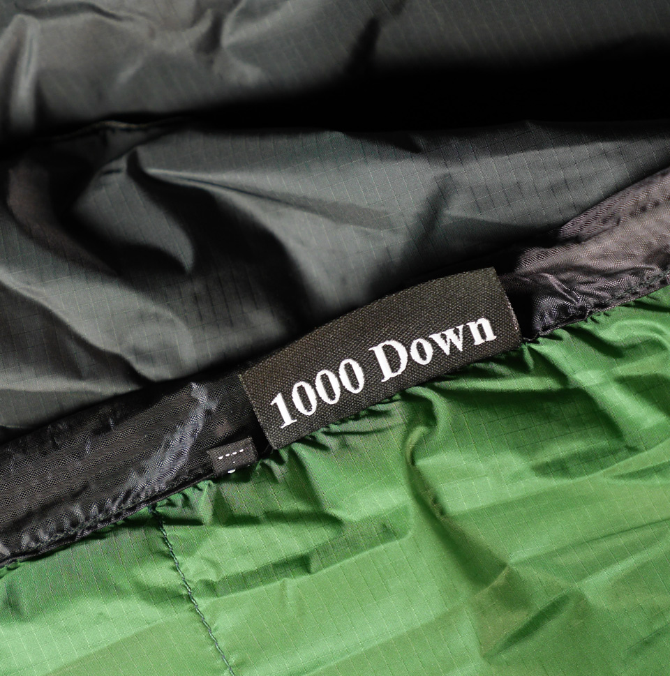 1000 fillpower down label. 1000 fillpower down label.