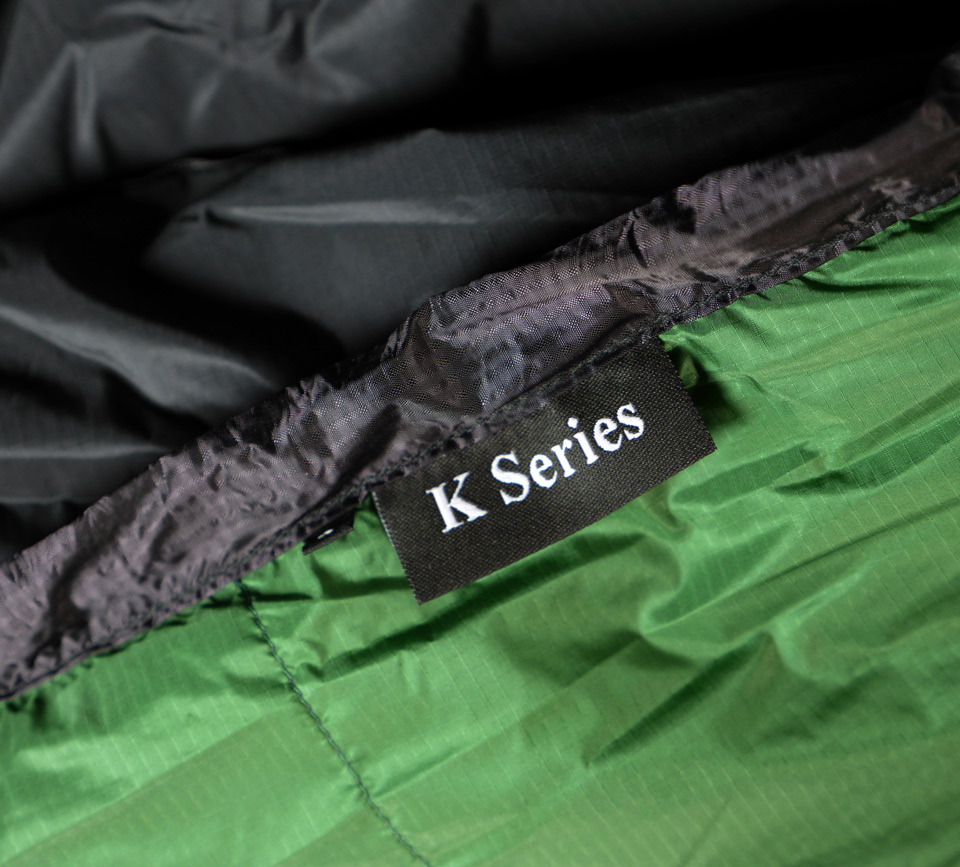 'K Series' label, indicating use of PHD's unique 1000 fillpower down 'K Series' label, indicating use of PHD's unique 1000 fillpower down