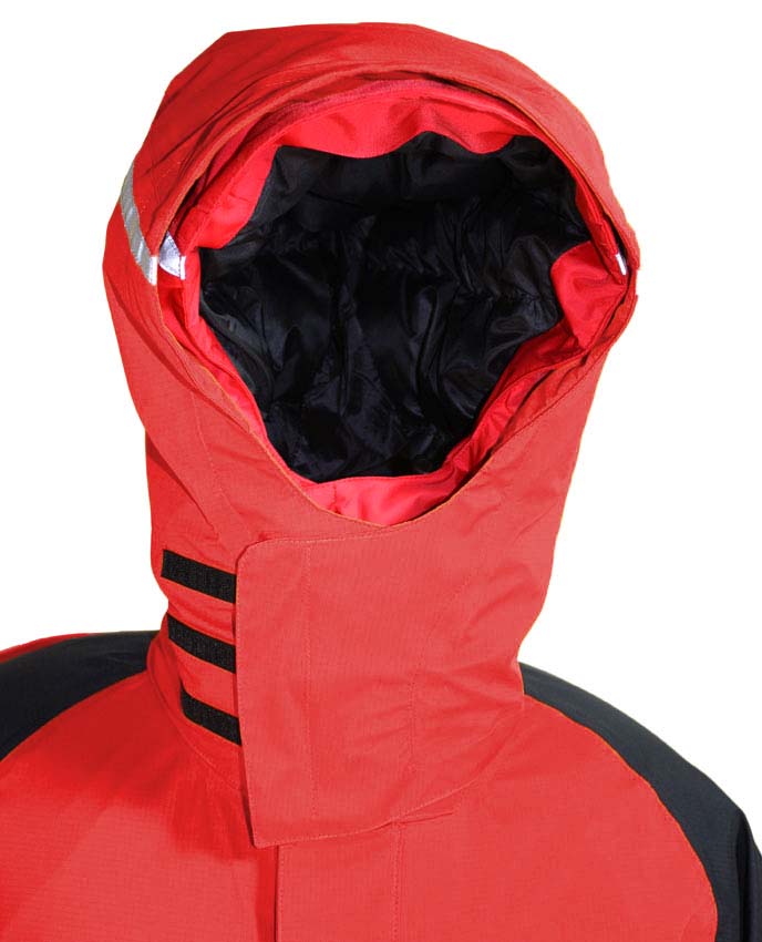 Front Velcro closure on hood Front Velcro closure on hood