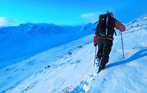 Mountaineering in the Grampians, Scotland