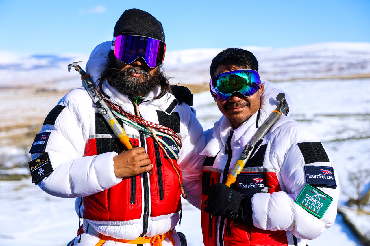 Hari Budha Magar and Krishna Thapa testing their PHD Double Down Suits in preparation for their Everest expedition