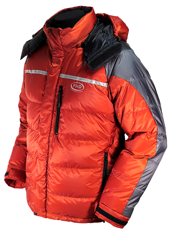 Rondoy Down Jacket - Burnt orange and grey Rondoy Down Jacket - Burnt orange and grey