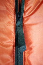 Sigma Primaloft Jacket, in Burnt Orange Ultrashell (zip detail)