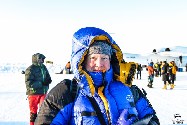 Simon Cain at the North Pole. Simon Cain at the North Pole.