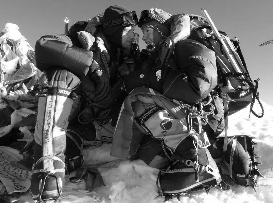 On Everest summit with Olga Kotova - first woman from a Baltic State to summit Everest. On Everest summit with Olga Kotova - first woman from a Baltic State to summit Everest.