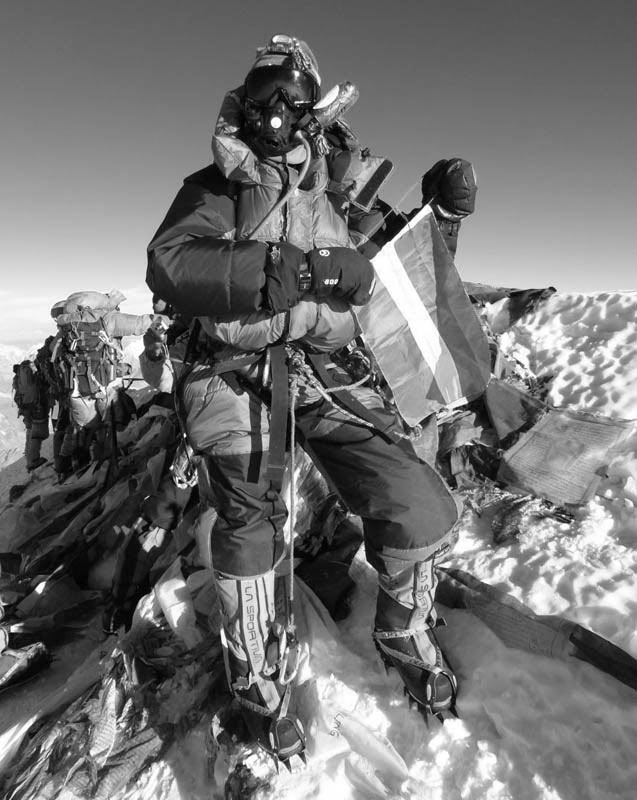 On Everest summit with Olga Kotova - first woman from a Baltic State to summit Everest. On Everest summit with Olga Kotova - first woman from a Baltic State to summit Everest.
