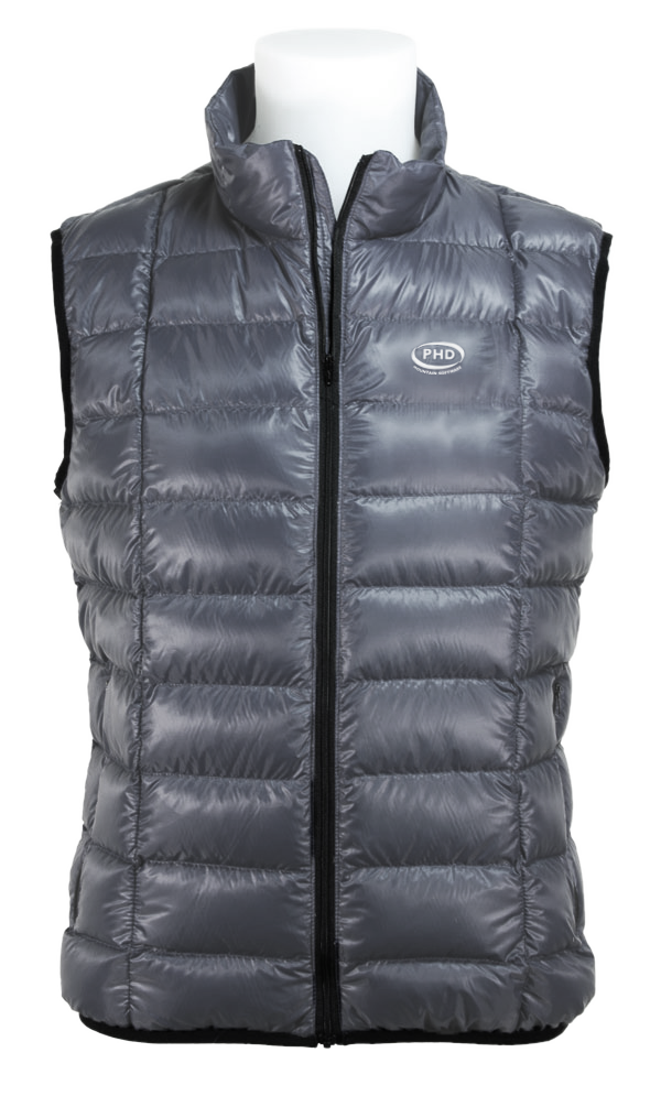 Wafer Down Vest in charcoal Ultrashell Wafer Down Vest in charcoal Ultrashell