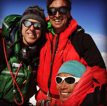 Rob Lucas, Everest summit, Xero 'K Series' Suit (with Kenton Cool and Dorje Gyalzen Sherpa)
